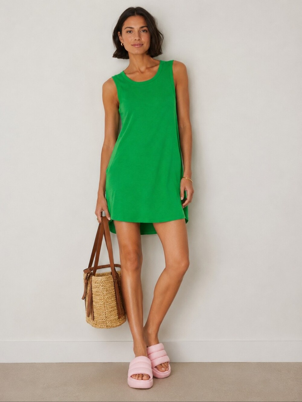 NWOT Chaser Tank Mini Dress in Sport Green sz Small
